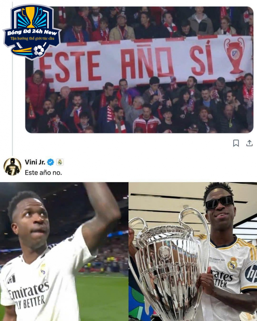 Vinicius Jr Đáp Trả CĐV Atletico bằng cái nhìn đầy thách thức